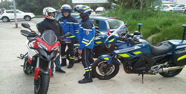 Opération de contrôle des deux-roues motorisés en Corse-du-Sud