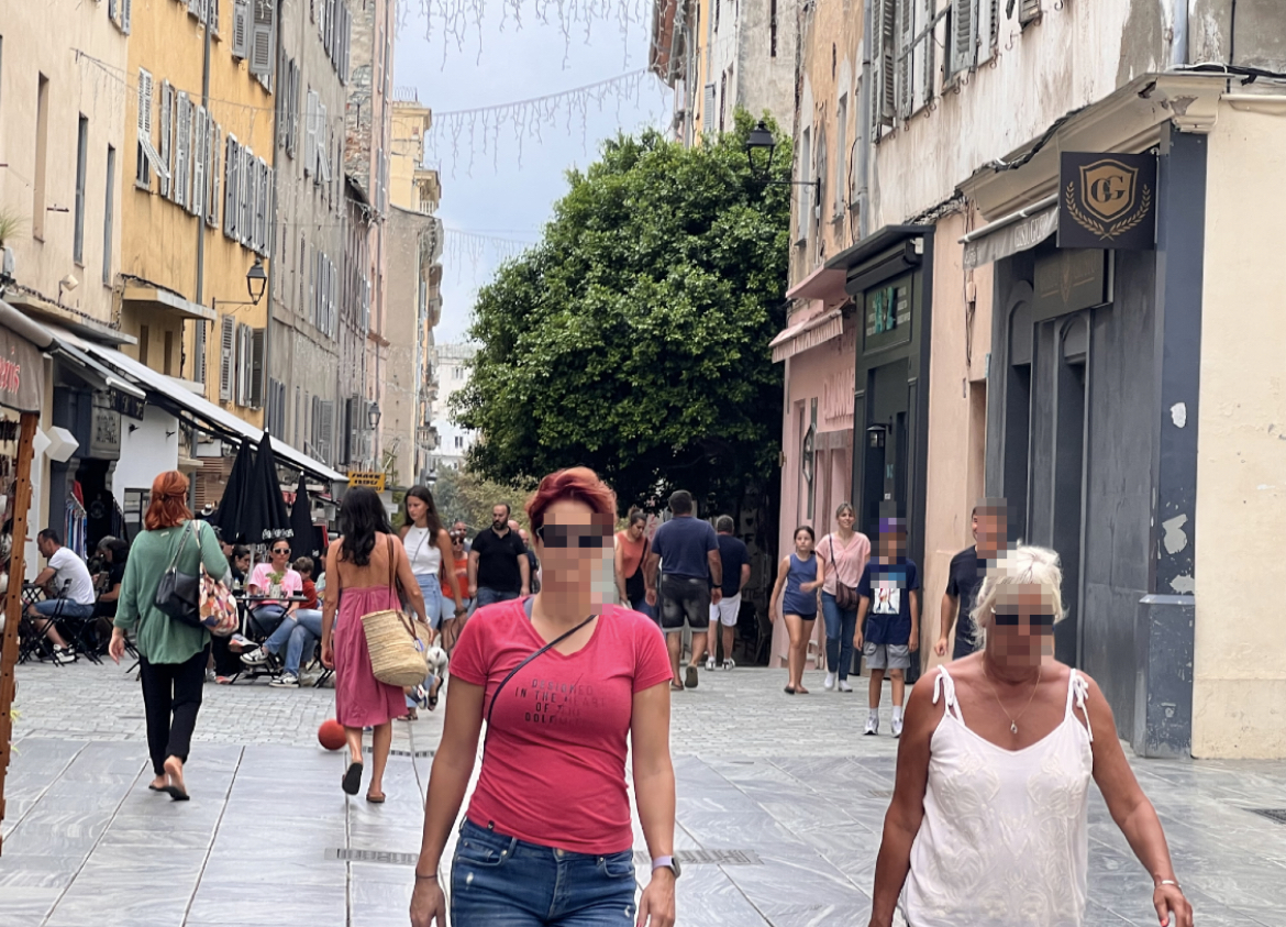 La rue Napoléon à Bastia, dimanche 17 septembre