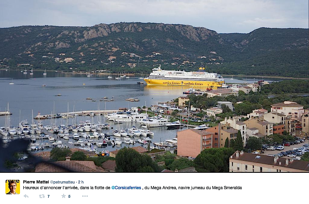 Le "Mega Andrea", un nouveau navire pour Corsica Ferries