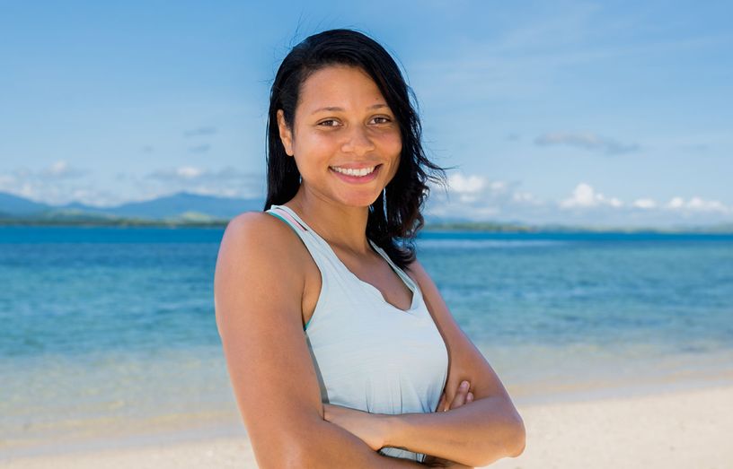 Sarah dans « Koh-Lanta ». — © A.ISSOCK / ALP / TF1