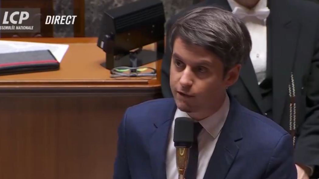 Gabriel Attal . Capture d'écran