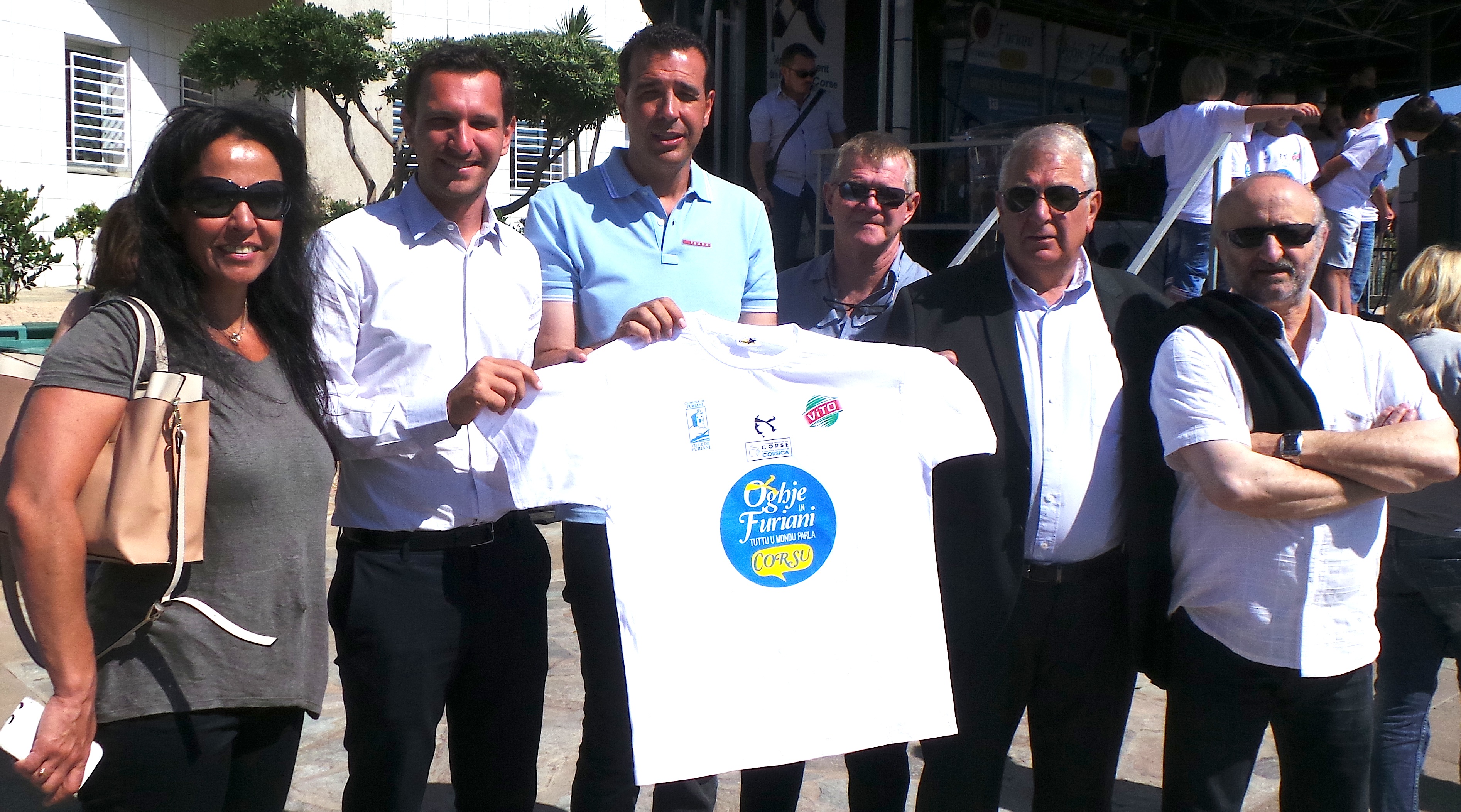 Paul Pierinelli avec Michel Simonpietri, le maire de Furiani, les élus et les partenaires de la journée