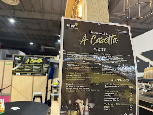 Le restaurant A Casetta propose des spécialités corses sur le salon de l'agriculture