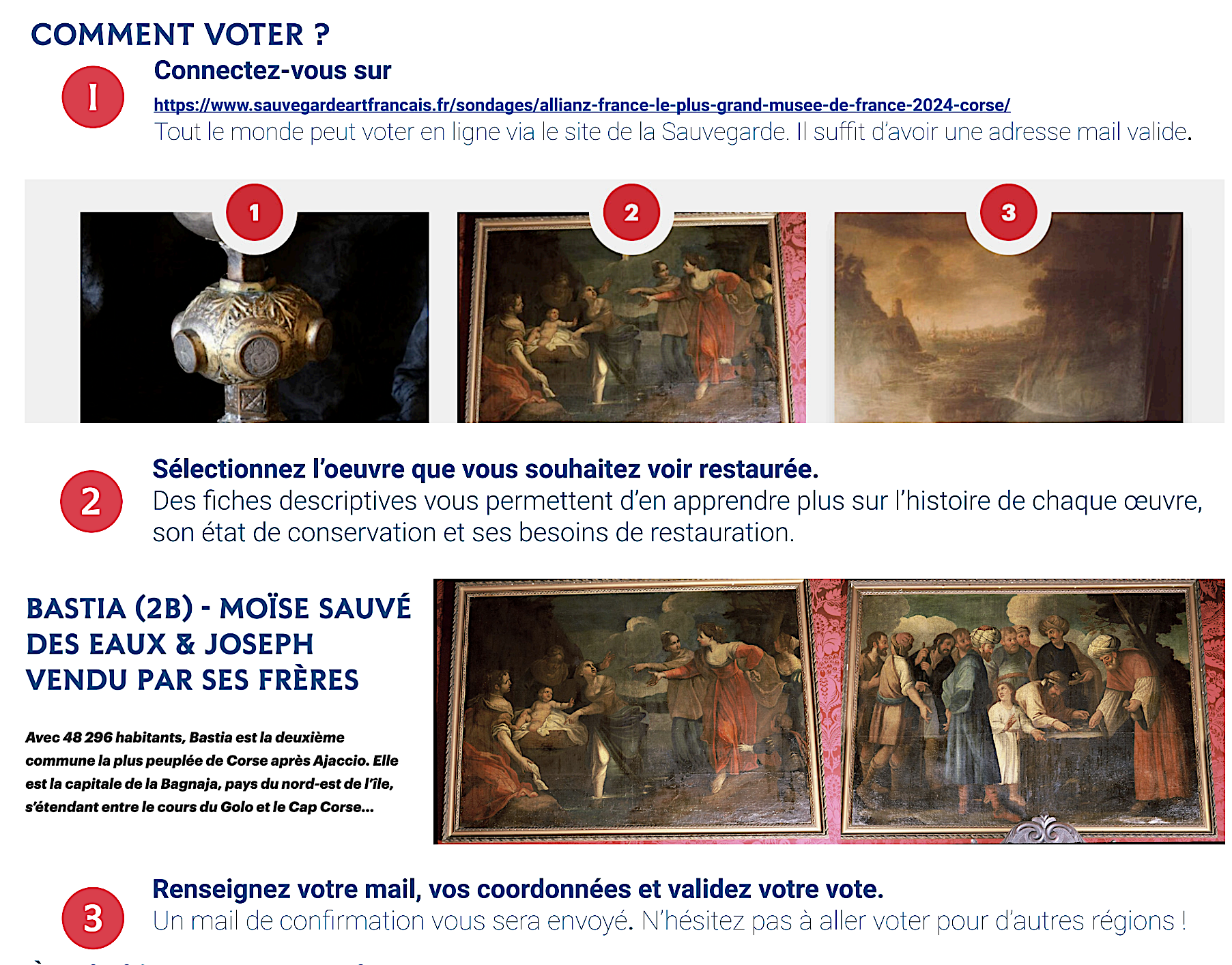 Encore quelques heures pour voter pour l’œuvre d’art du patrimoine corse que vous voulez voir restaurer