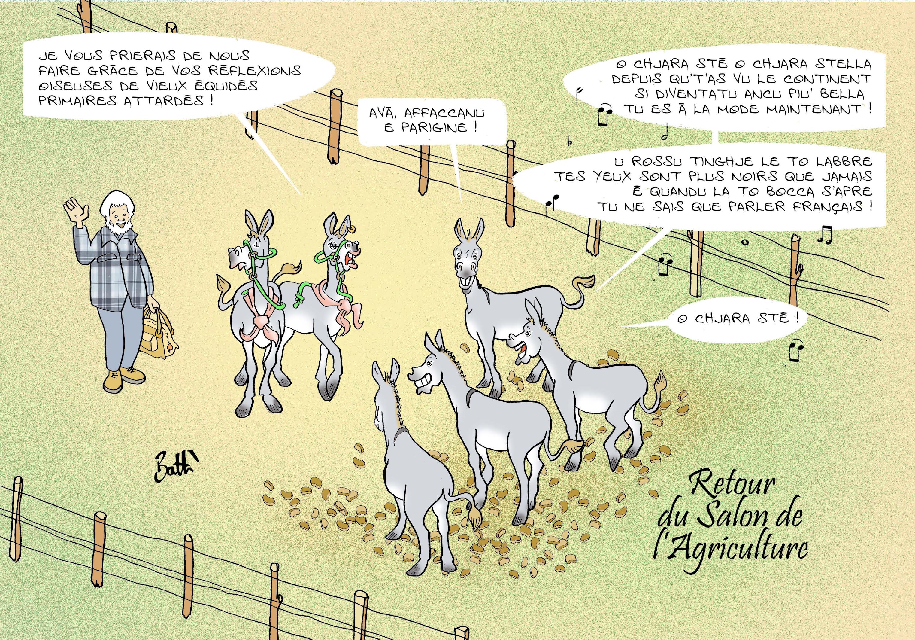 Le dessin de Battì : "retour du salon"