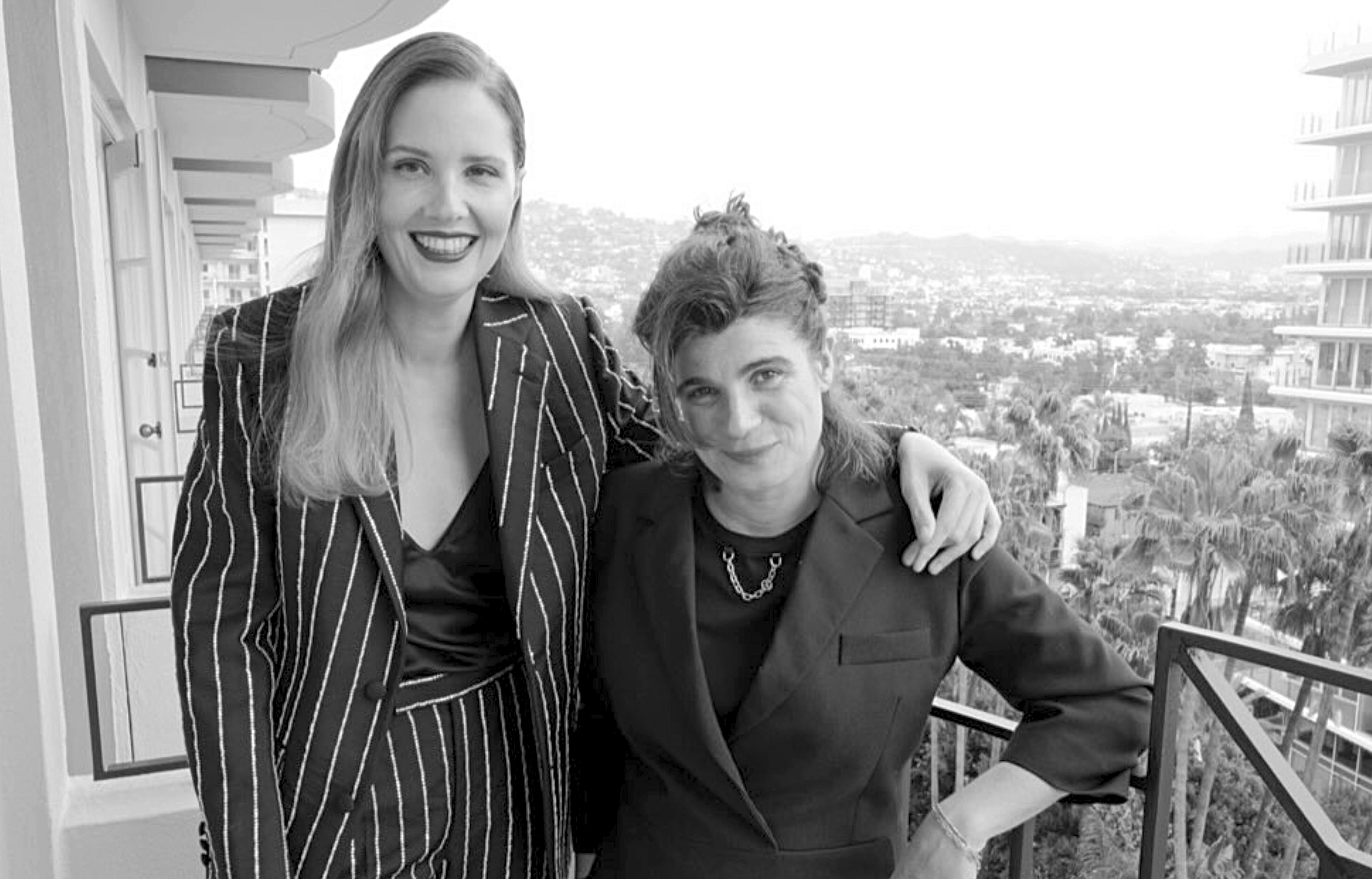 Justine Triet et Marie-Ange Luciani à Los Angeles hier soir© DR