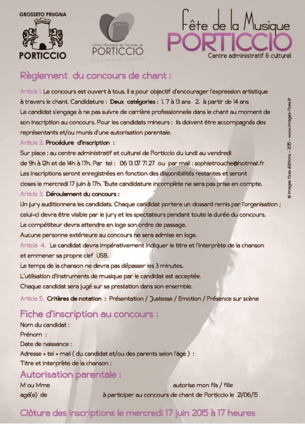 Le centre administratif et culturel de Porticcio lance les inscriptions du concours de chant du 21 juin