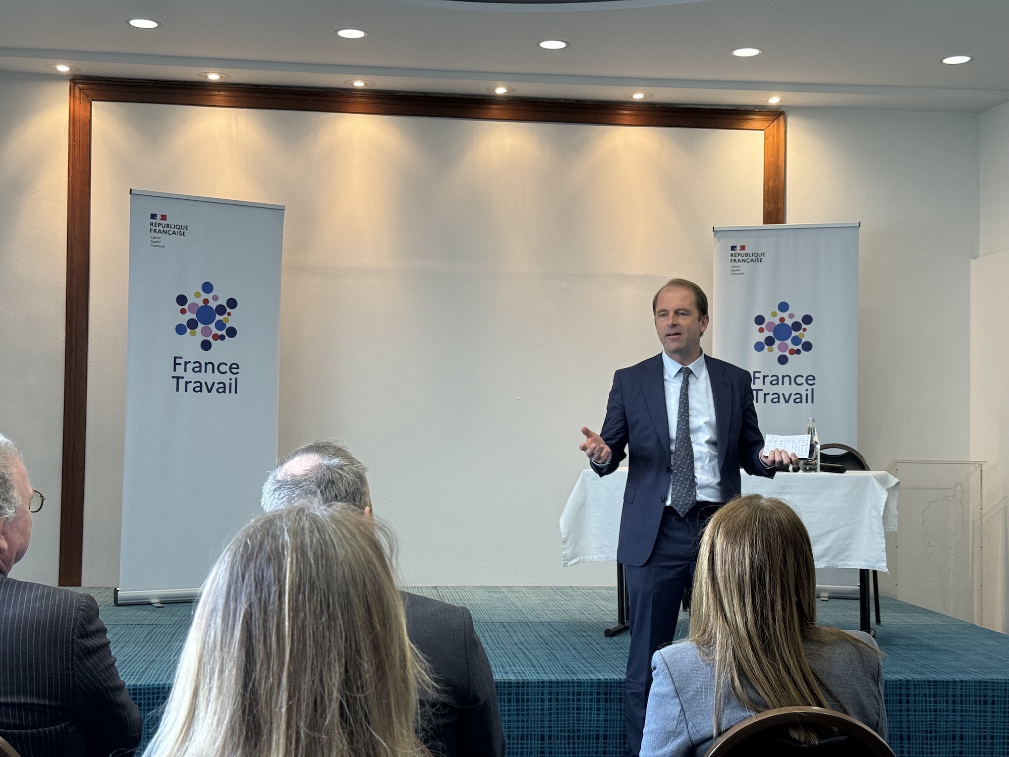 Thibaut Guilluy, le directeur général de France Travail, était en déplacement à Ajaccio ce jeudi.