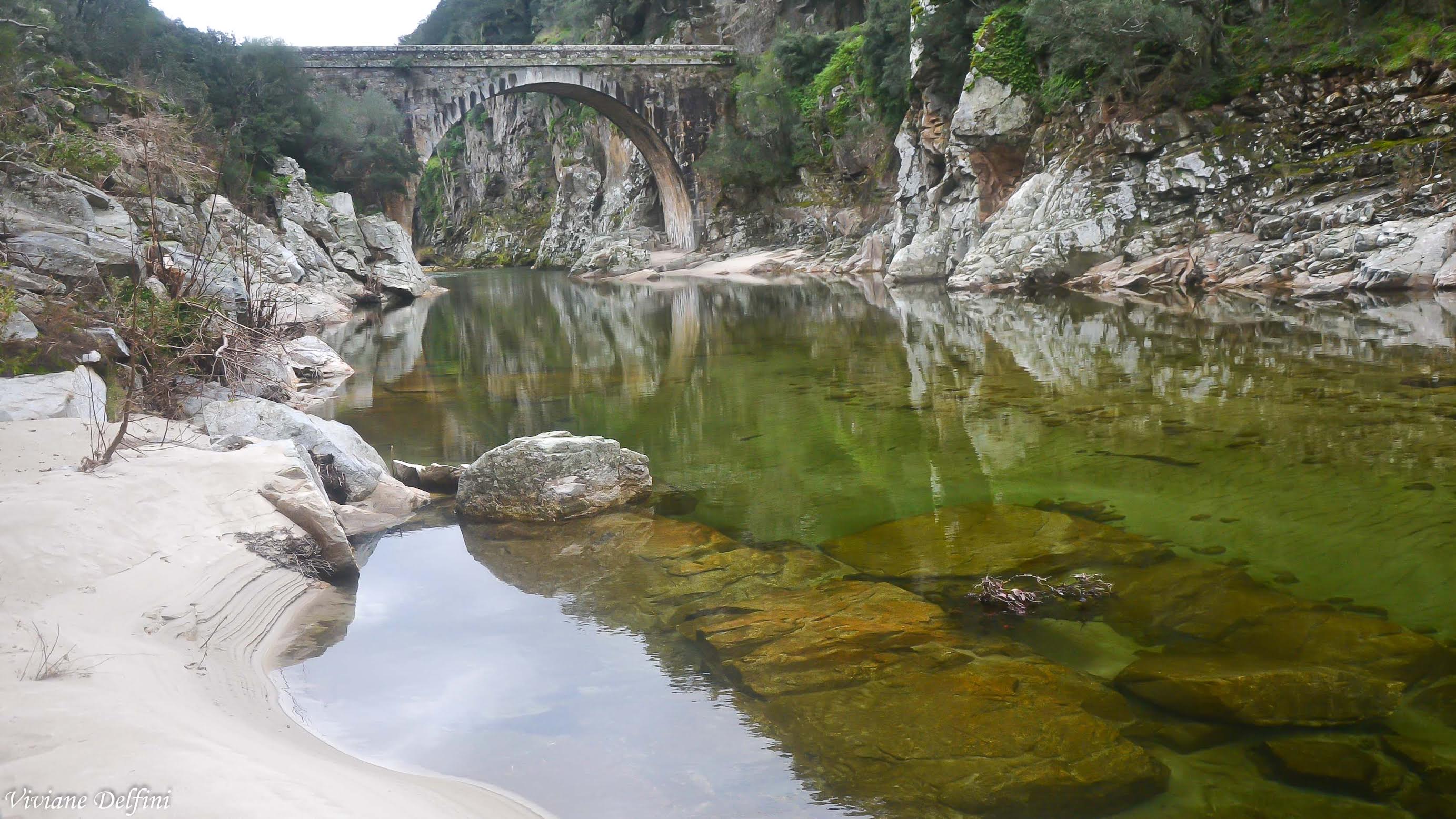 Le pont de Truja,  l'autre pont qui surplombe le Liamone… (Viviane Delfini)