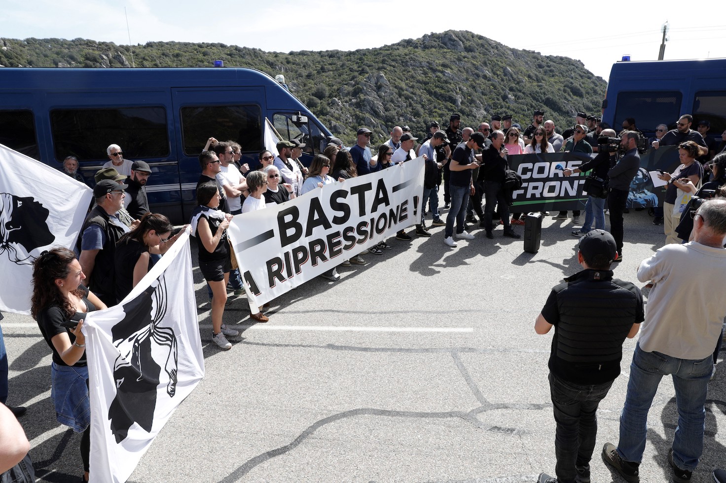 Paul-Felix Benedetti a rappelé les revendications de Core In Fronte (PHOTOS PASCAL POCHARD-CASABIANCA AFP