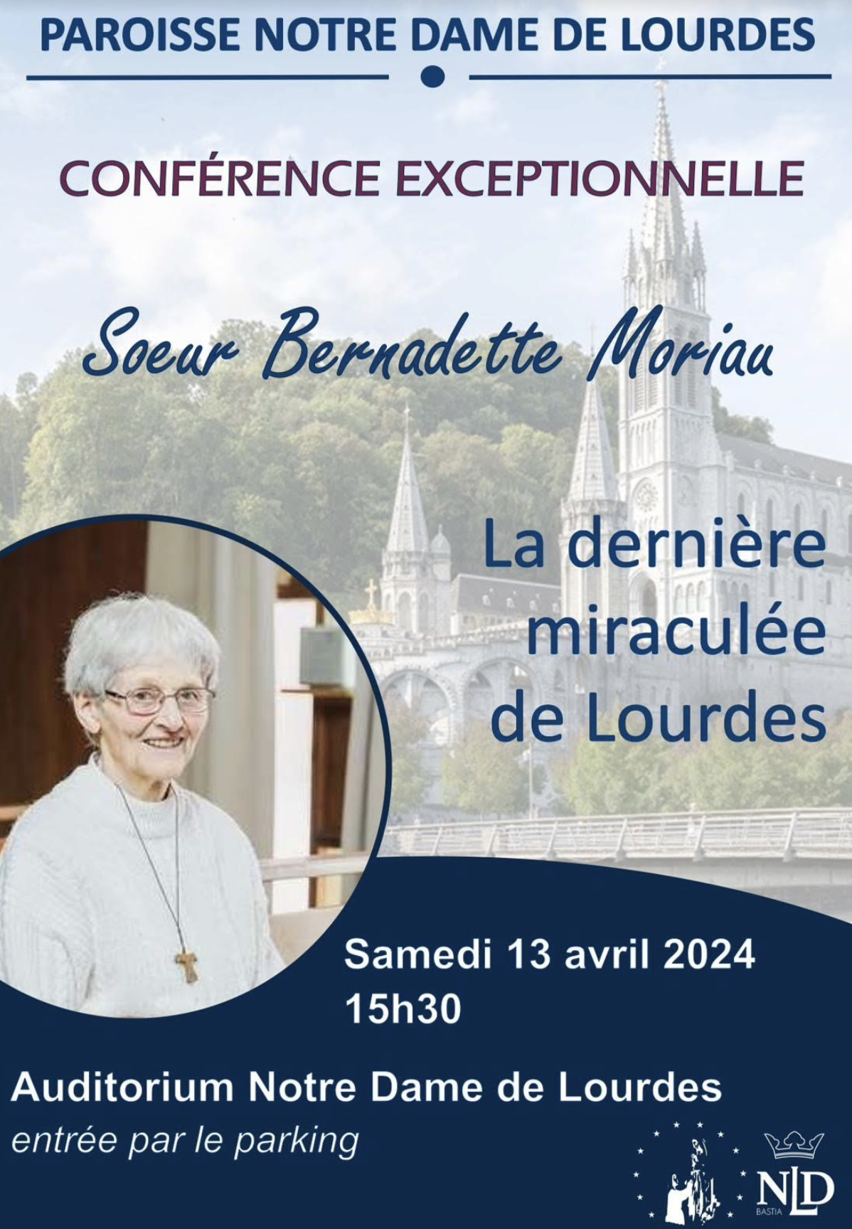 La dernière miraculée de Lourdes attendue à Bastia 
