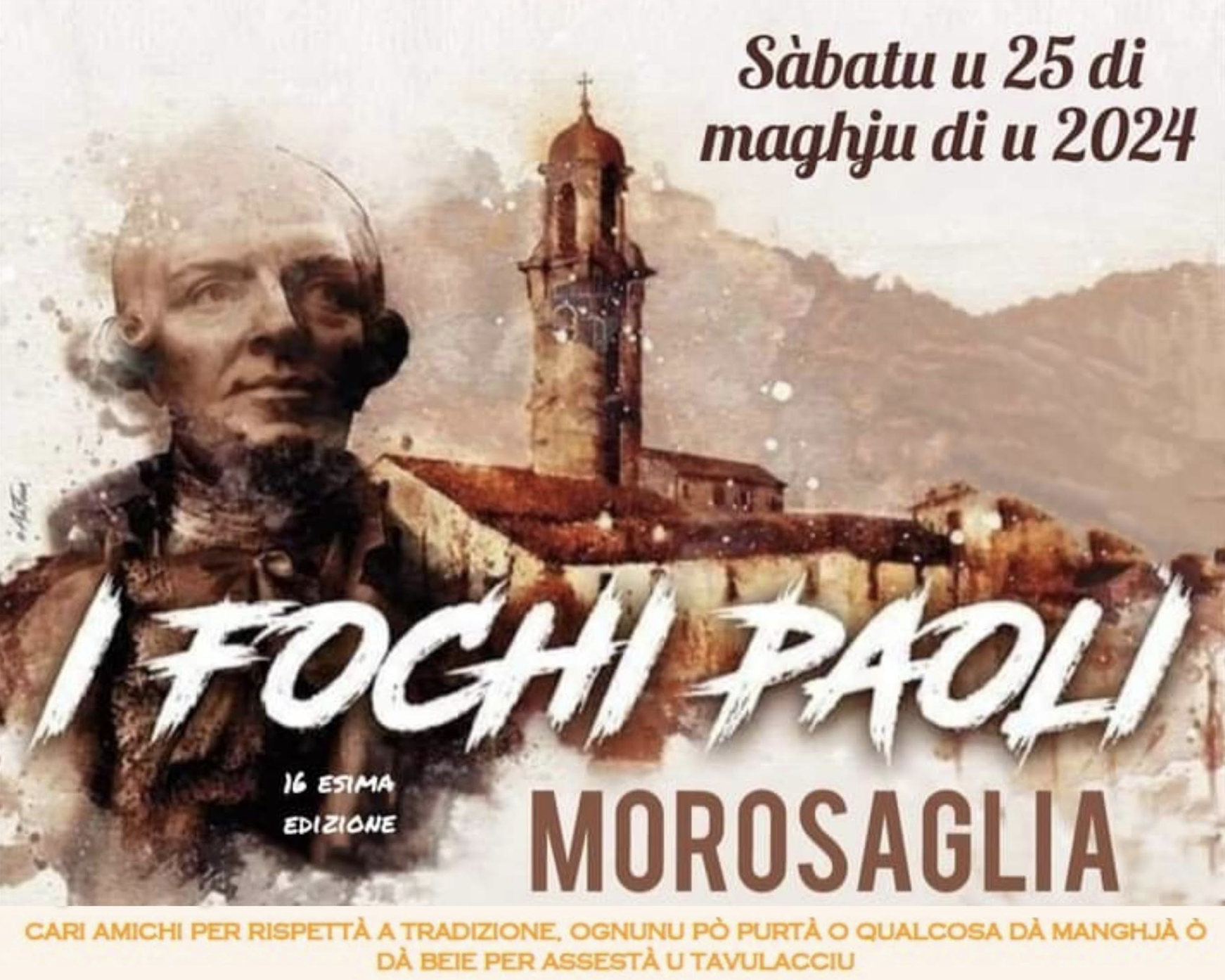 Morosaglia célèbre la 16ème édition de i fochi Paoli ce 25 mai