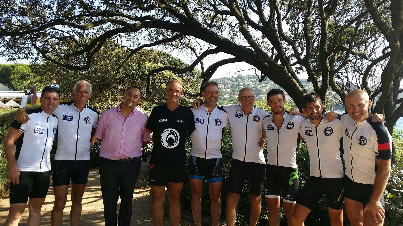 7 sportifs ont participé au défi Alsace-Corse en vélo pour l'association "Le Dauphin Corse"