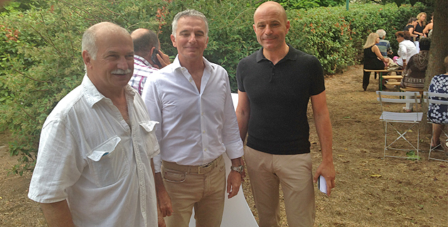 Le maire de Cuttoli, Jean Biancucci, Marc-Antoine Corticchiato et Jean-Jacques Ferrara, président de la CAPA