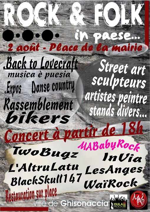 Festival Rock & Folk in paese…le 2 août