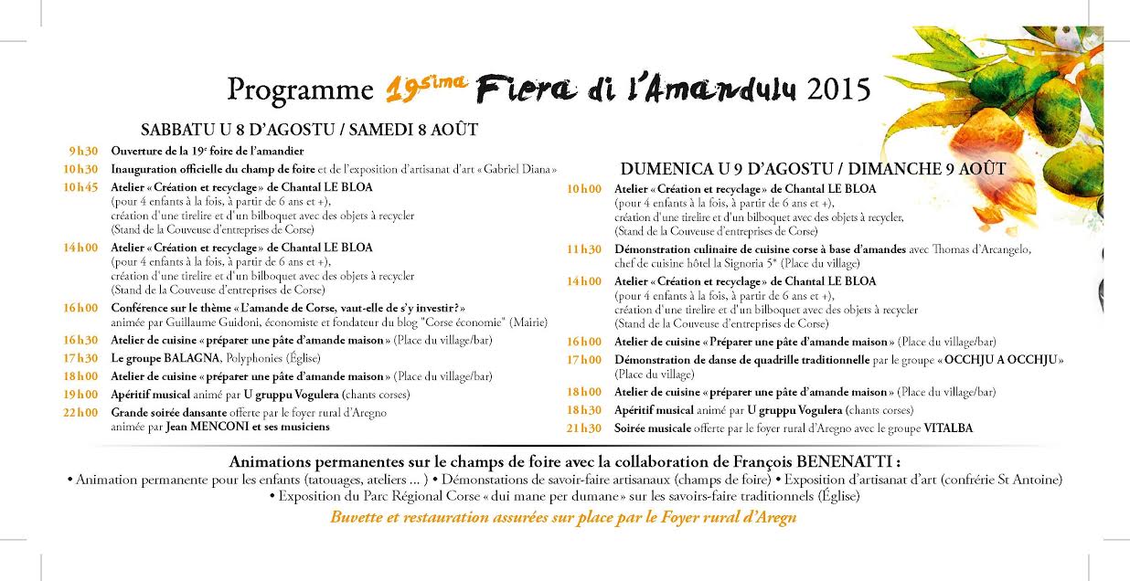 Fiera di l'amandulu : Samedi et dimanche à Aregnu