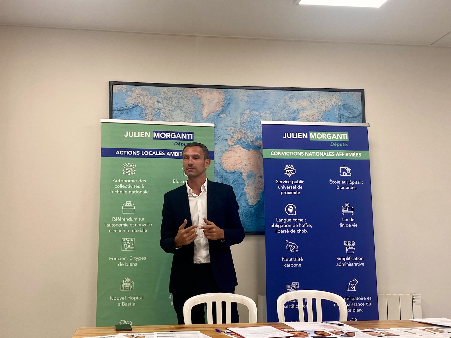 Julien Morganti a annoncé sa candidature aux élections législatives prévues les 30 juin et 7 juillet, dans la première circonscription de Haute-Corse, lundi 17 juin 2024.