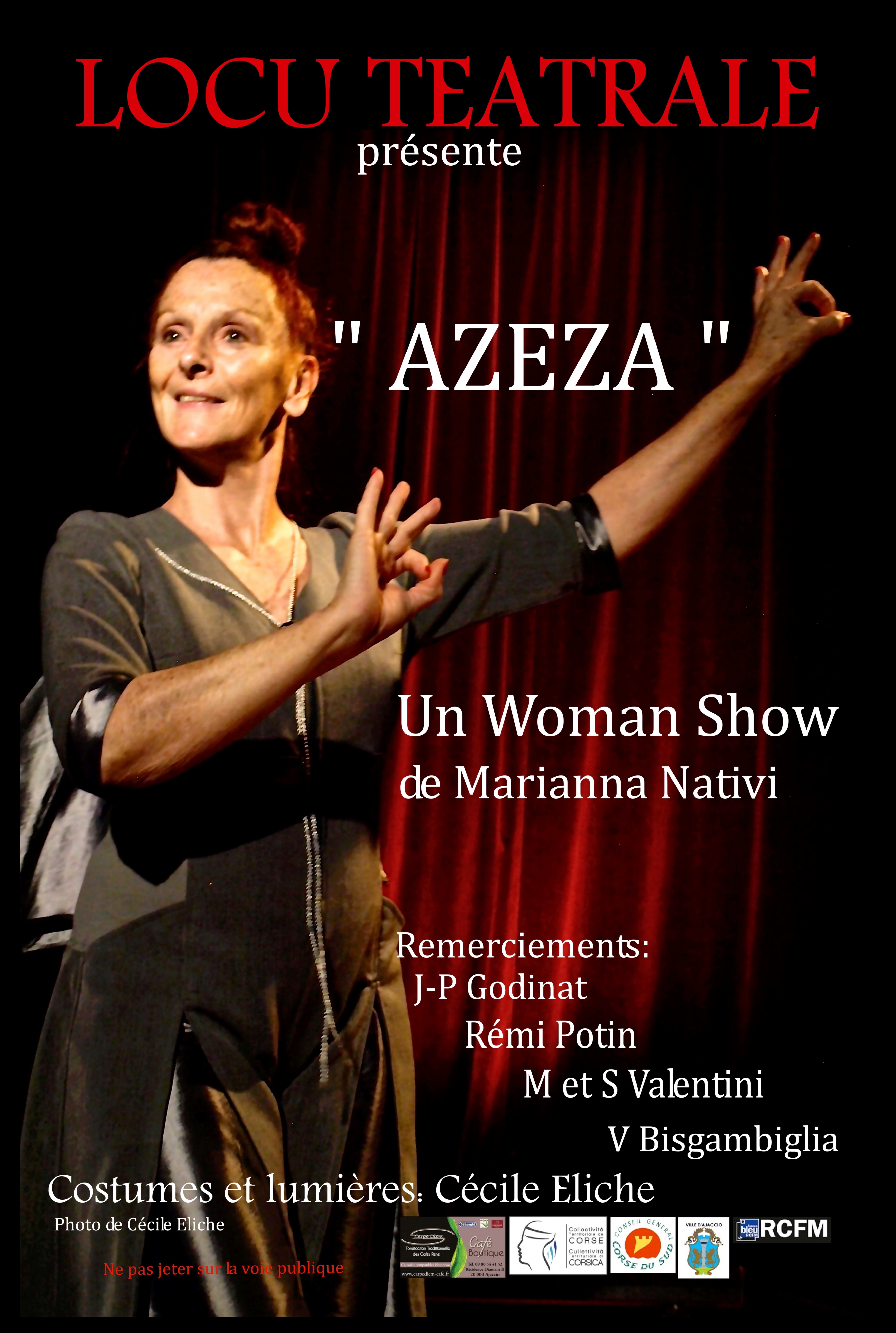 One Woman Show de Marianna Nativi à Porto-Vecchio