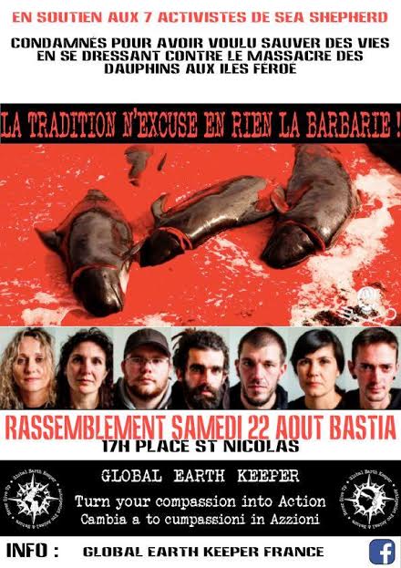 Bastia : Rassemblement de protestation contre le Grind danois !