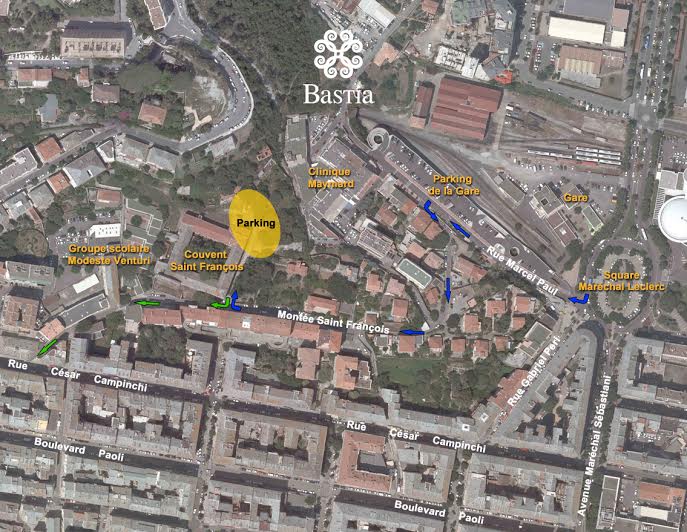 Recalibrage du ruisseau du Guadellu : Un nouveau parking gratuit à Bastia