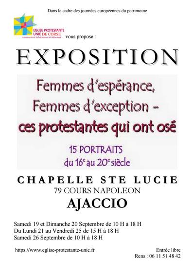 « Femmes d’espérance, Femmes d’exception, ces protestantes qui ont osé »