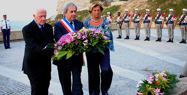 Cérémonie à la stèle du Bataillon de Choc à Calvi pour le 72e anniversaire de la libération de la Corse