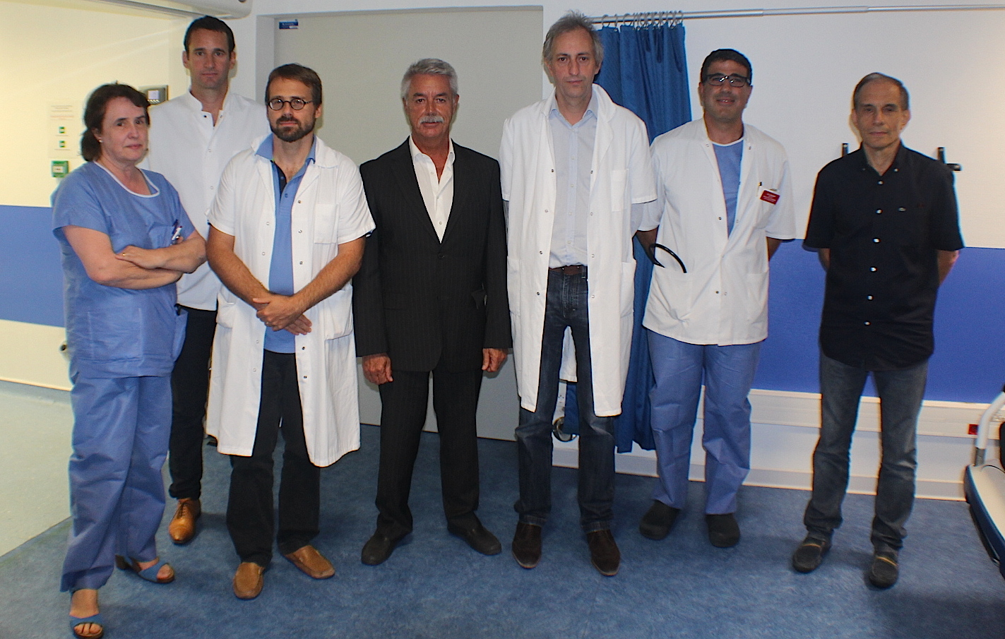 Les praticiens marseillais autour de Pascal Forcioli, directeur du centre hospitalier de Bastia