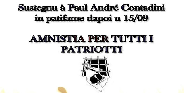 Rassemblement de soutien à Paul André Contadini samedi à Ajaccio et Bastia