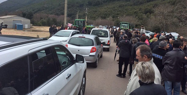Le 1er mars dernier, un rassemblement contre le projet de centre de tri au pont d'Ucciani avait rassemblé près de 200 personnes (Photo D.R.)