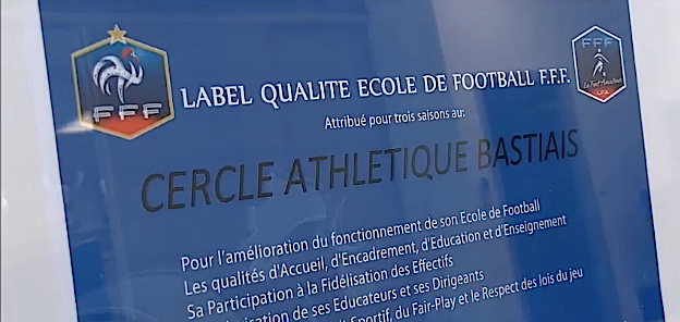 Labelisation de l'école de football du CA Bastia