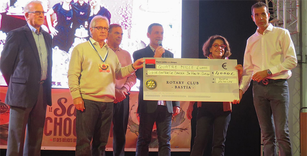 Rotary club de Bastia : Un chèque de 4 000€ à la ligue contre le cancer