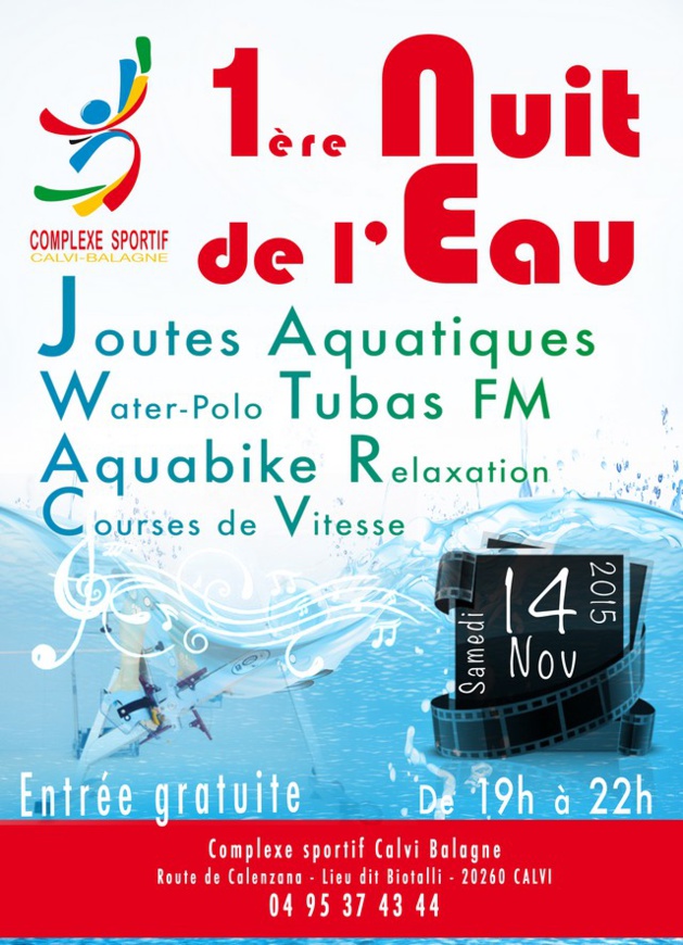 1re Nuit de l'eau le 14 novembre et des nouveautés au complexe sportif Calvi-Balagne