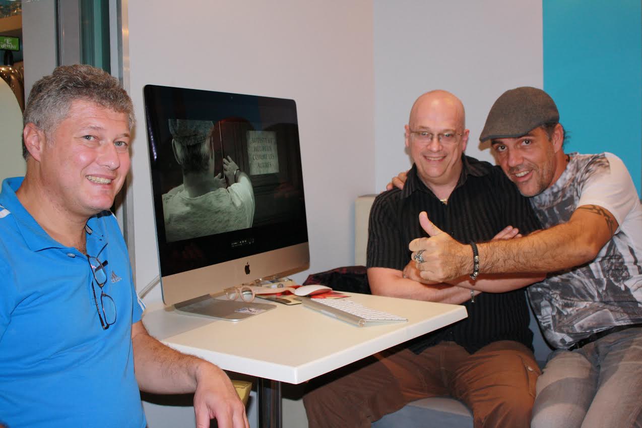 L'équipe à l'origine du projet : Jean-Christophe Pietri, Maurice Bastid, auteur-composition et Marc Geoffroy, scénariste et réalisateur