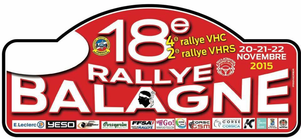 Rallye automobile de Balagne du 20 au 22 novembre 