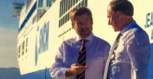 L’armateur grec, Alexander Panagopulos, et Christian Garin, ancien président du Port Autonome de Marseille et ancien président de l'association des armateurs de France, candidats à la reprise de la SNCM.