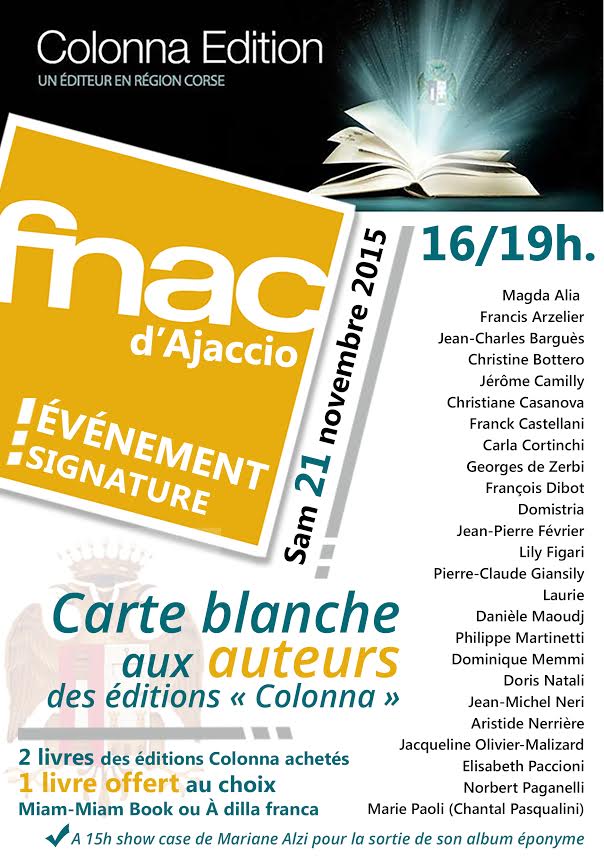Les Editions Colonna s'exposent à la FNAC Ajaccio