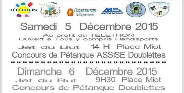 Ajaccio : Premier concours de pétanque assise pour le Téléthon