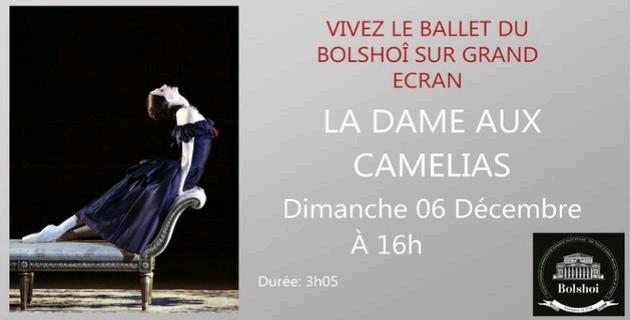 Ajaccio : diffusion en Direct du Théâtre du Bolchoï de Moscou du ballet de « La Dame aux Camélia »