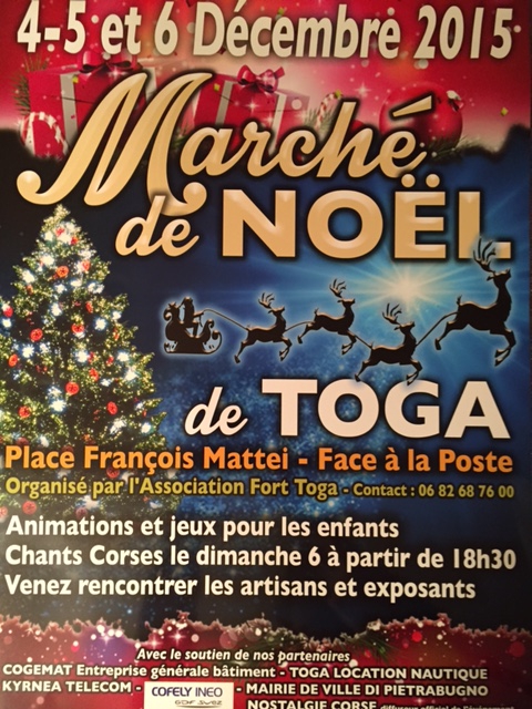 Bastia : Premier marché de Noël de Toga