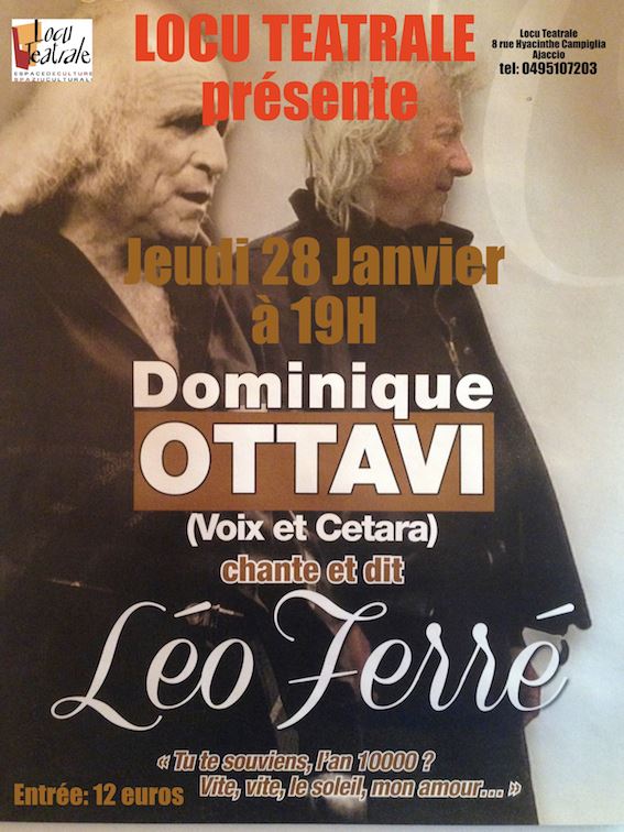 Ajaccio : Dominique Ottavi chante Léo Ferré