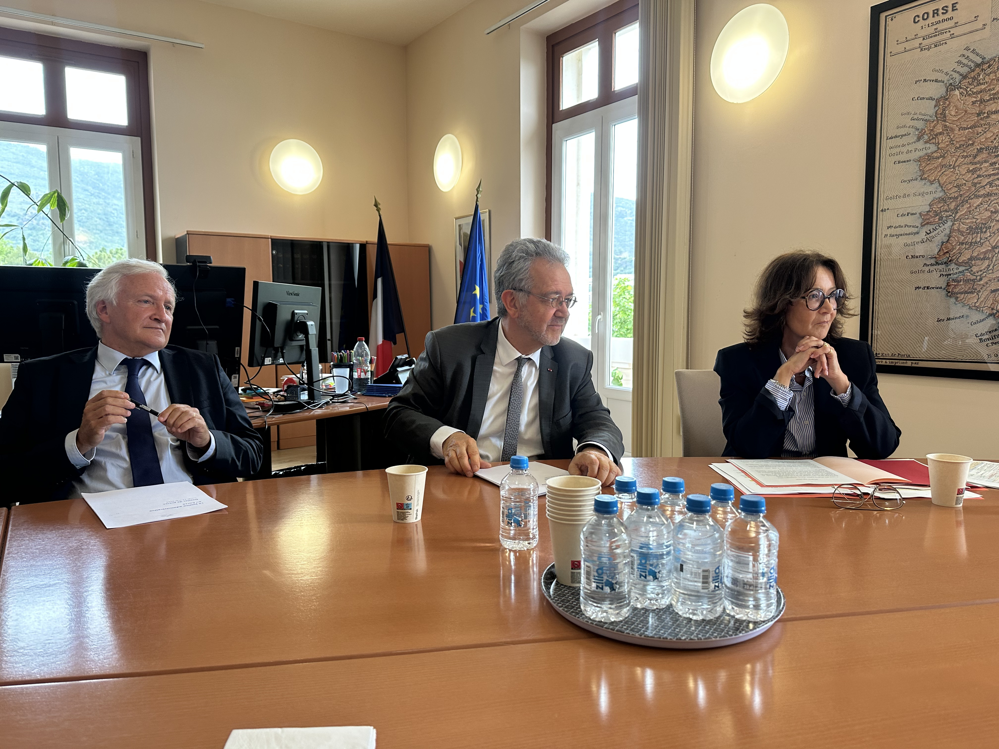 Le vice-président du Conseil d'État s'est rendu ce lundi au sein du tribunal administratif de Bastia