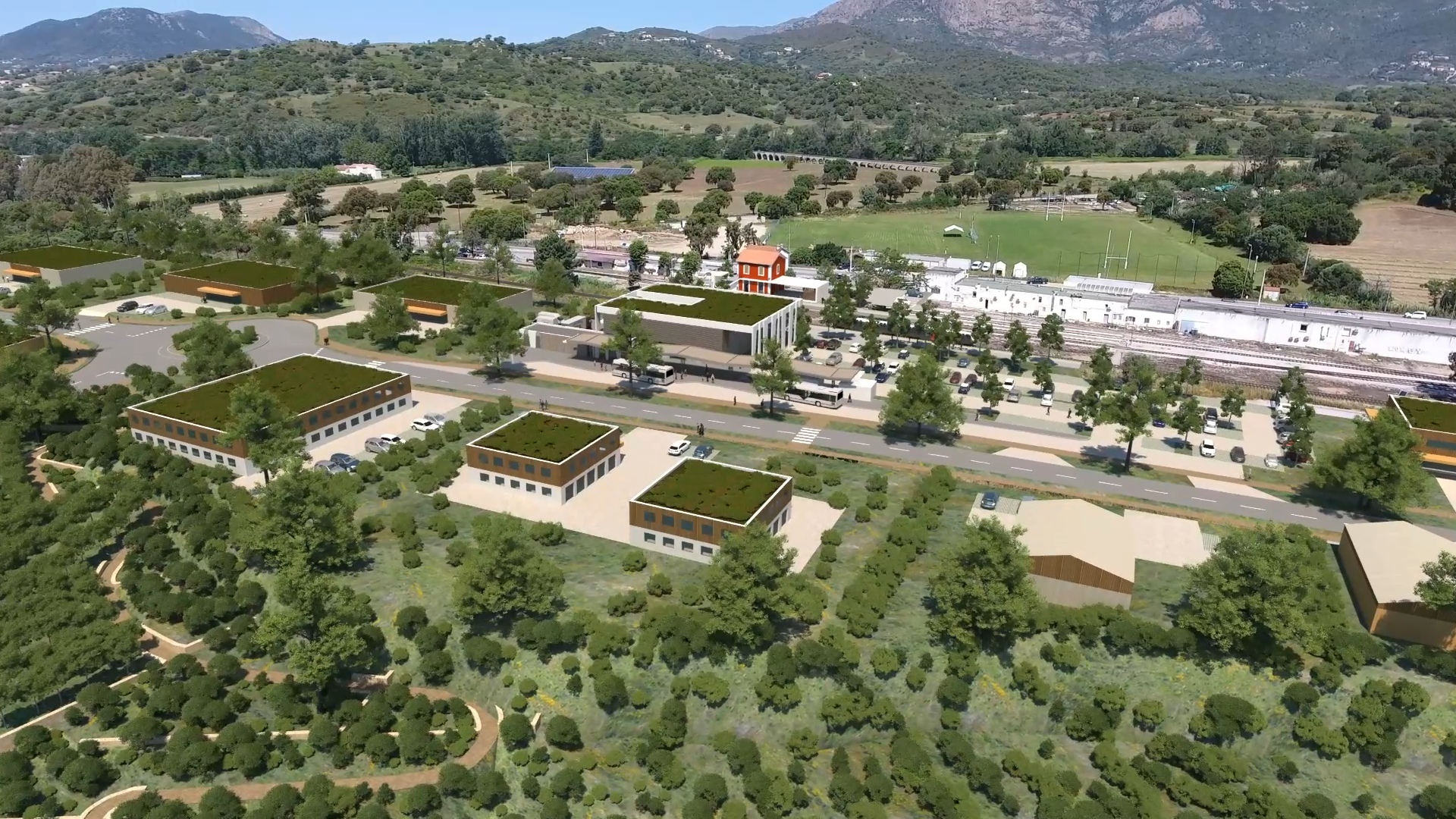 La ZAE de Mezzana est en plein réaménagement sur ce projet d'envergure porté par la CAPA et piloté par la SPL Ametarra (photo Direction de la communication de la CAPA)