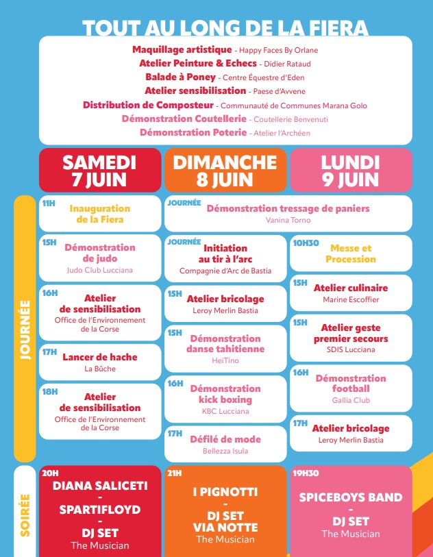 Lucciana : A Fiera di a Canonica fête sa 129e édition du 7 au 9 juin