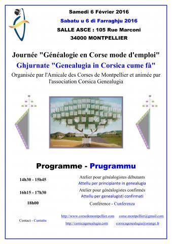 Corsica Genealugia : Une première rencontre à Montpellier