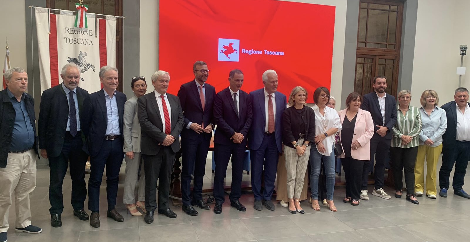 la délégation corse menée par gilles Simeoni et Nanette Maupertuis.