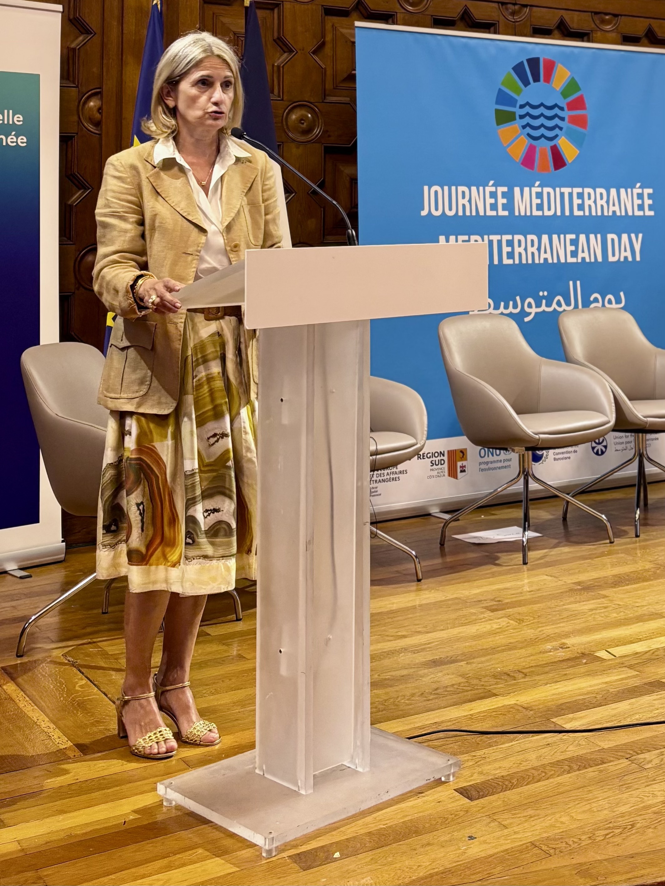 Nanette Maupertuis en ouverture de la session sur la Méditerranée à l'UNOC3.