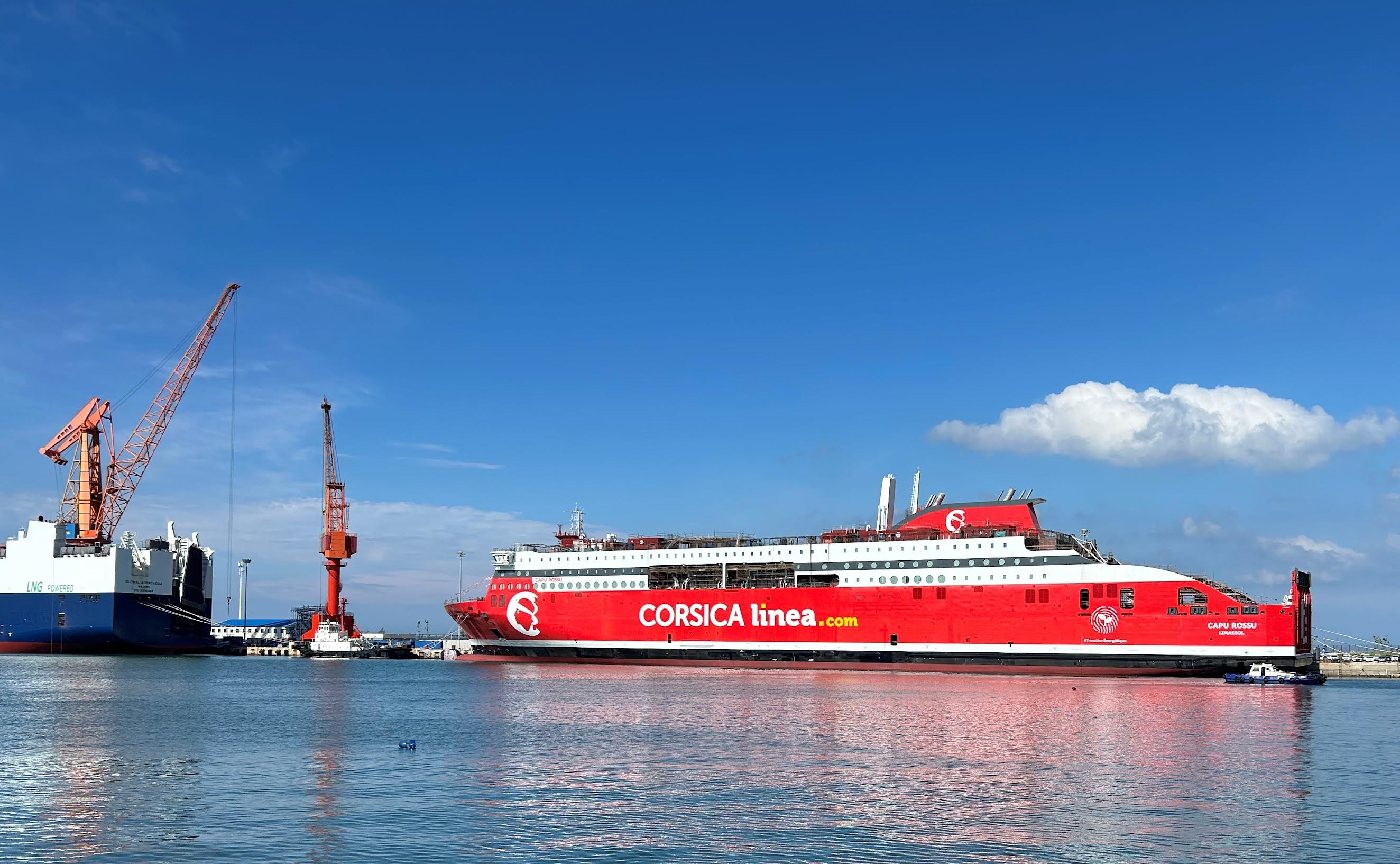 Le Capu Rossu, nouveau navire GNL de Corsica Linea, mis à l’eau en Chine