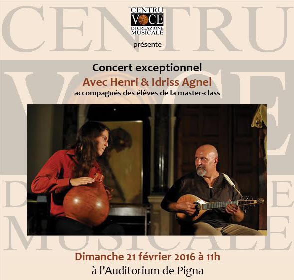 Concert exceptionnel à Pigna le 21 février avec Henri et Idriss Agnel
