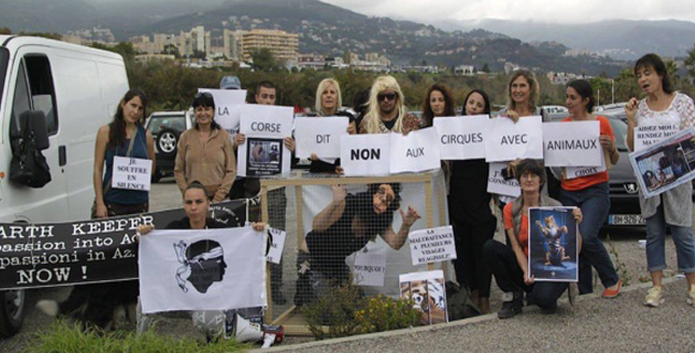 Global Earth Keeper Corse :"Non aux animaux dans les cirques"