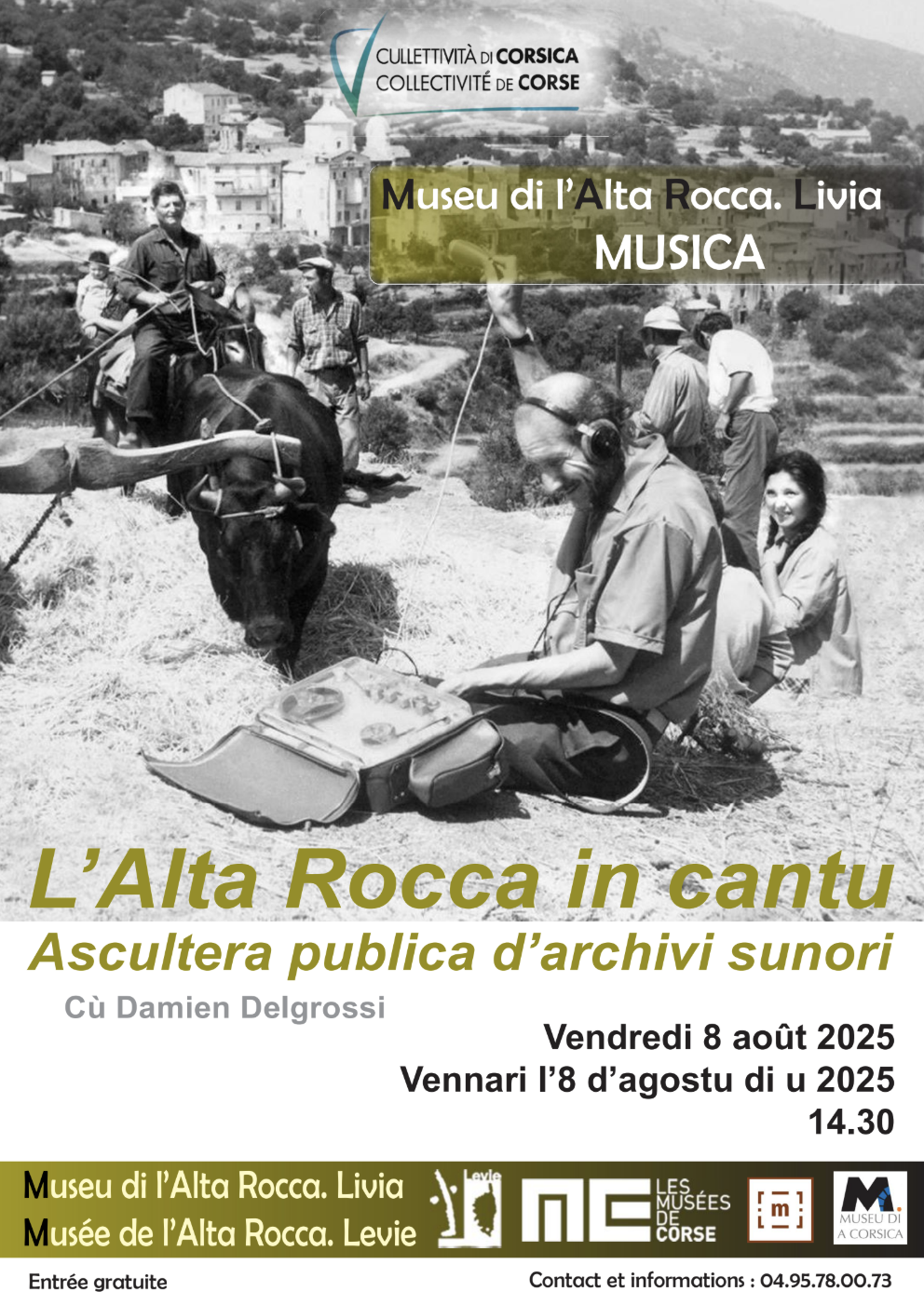 Alta Rocca en musiques : écoute publique d’archives sonores à Levie